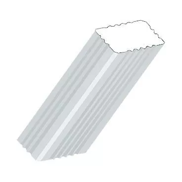 Труба водосточная 76х102х3000 с коленом, Металл Профиль. Бюджет. Zn купить в краснодаре