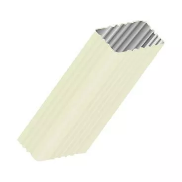 Труба водосточная 76х102х3000 с коленом, Металл Профиль. Бюджет. PE RAL 9003 Белый купить в краснодаре