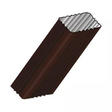 Труба водосточная 76х102х2000, Металл Профиль. Бюджет. PE RAL 8017 Коричневый купить в краснодаре