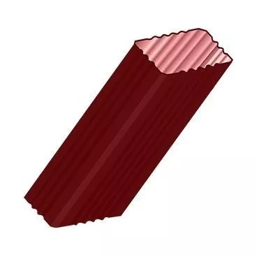 Труба водосточная 76х102х2000, Металл Профиль. Бюджет. PE RAL 3011 Коричнево-красный купить в краснодаре