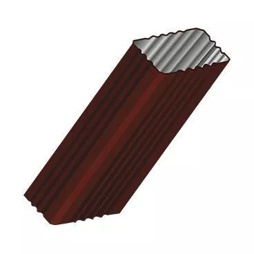 Труба водосточная 76х102х3000, Металл Профиль. Бюджет. PE RAL 3005 Красное вино купить в краснодаре