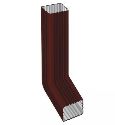 Труба водосточная 76х102х3000 с коленом, Металл Профиль. Бюджет. PE RAL 3005 Красное вино купить в краснодаре
