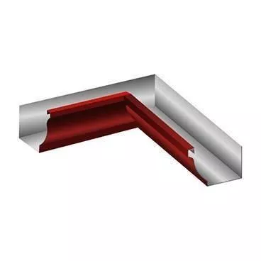 Угол желоба внутренний 135°. 120 мм Металл Профиль Бюджет. PE RAL 3005 Красное вино купить в краснодаре