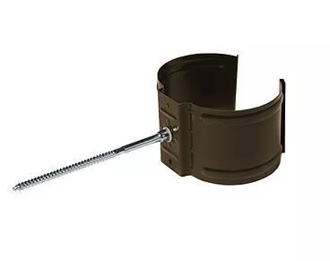 Держатель трубы на кирпич Металл Профиль Престиж D100 RAL 8017 Коричневый купить в краснодаре