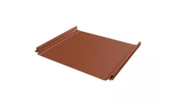 Фальц двойной стоячий Grand Line 0,45 Drap TX с пленкой на замках RAL 8004 терракота. Цена: 629 руб. Артикул: 37594