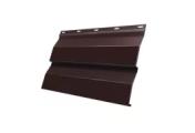 Металлический сайдинг Grand Line Корабельная доска Quarzit 0,5 мм RAL 8019 Темно-коричневый – Купить оптом и в розницу