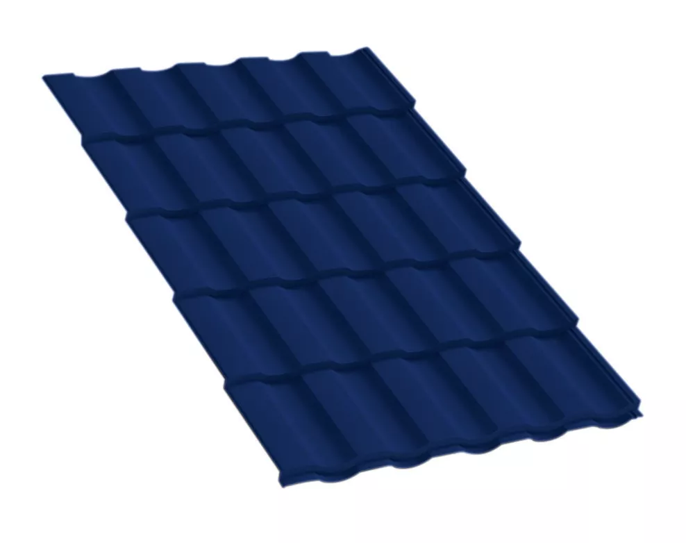 Металлочерепица Монтекристо-X NormanMP 0.5 мм RAL 5005 Сигнальный синий купить в краснодаре