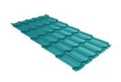 Металлочерепица Grand Line Квинта плюс 3D (Kvinta Plus 3D) 0,45 Полиэстер RAL 5021 водная синь – Купить оптом и в розницу