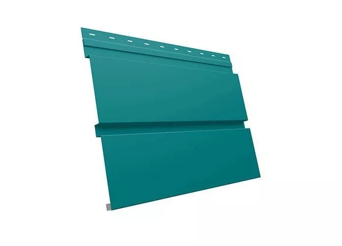 Металлический сайдинг Grand Line Квадро Брус PE 0,45 мм RAL 5021 Водная синь купить в краснодаре