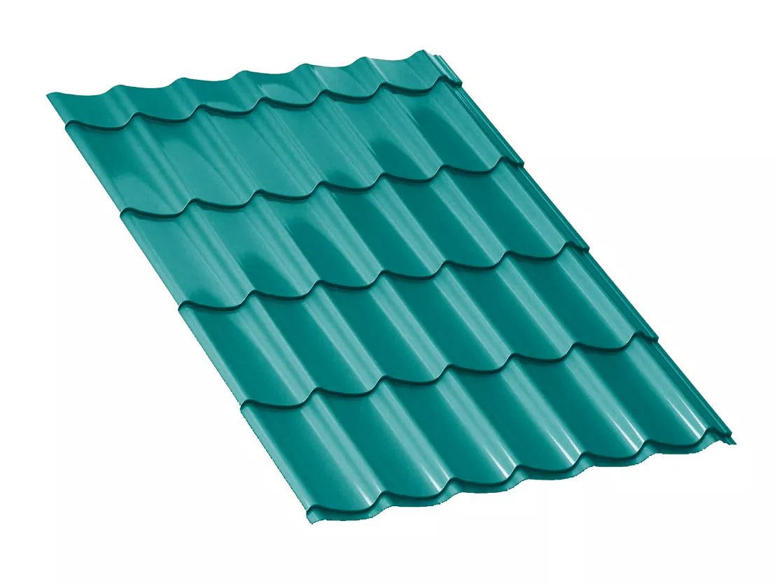 Металлочерепица Ламонтерра Полиэстер 0.45 мм RAL 5021 Водная синь купить в краснодаре