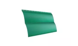 Металлический сайдинг Grand Line Блок-хаус Новый PE 0,45 мм с пленкой RAL 5021 Водная синь. Артикул: GrandLine-MS1436