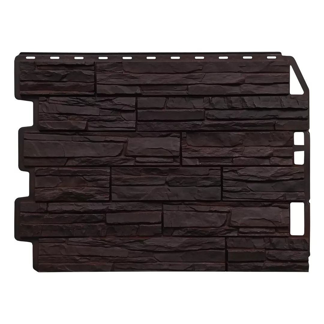 Фасадная панель Fineber СКОЛ Темно-коричневый купить в краснодаре