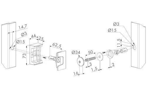 Фиксатор створки ворот HOOK IN антивандальный GL купить в краснодаре