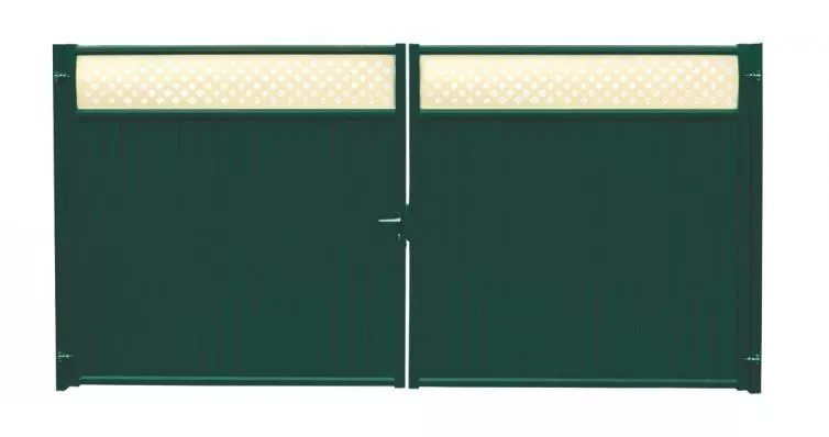 Ворота Estet Plus 2,4х3,6 RAL 6005/1014 Зеленый мох  GL купить в краснодаре