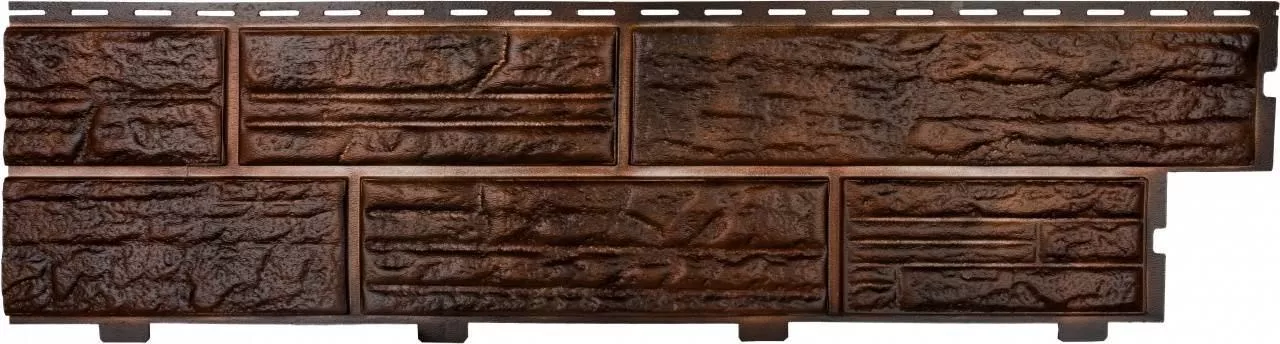 Формованный сайдинг Альта-Профиль Сланцевая порода. Коричневый купить в краснодаре