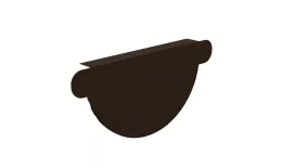 Заглушка желоба Металл Профиль Престиж D125х100 RR 32 Коричневый. Артикул: MP-VS04_6