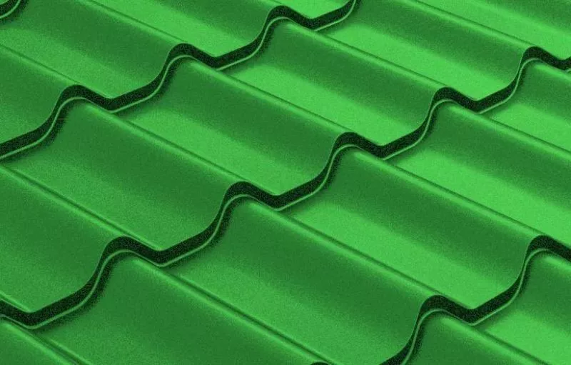 Металлочерепица Grand Line Модерн (Modern) 0,45 Полиэстер RAL 6002 лиственно-зеленый купить в краснодаре