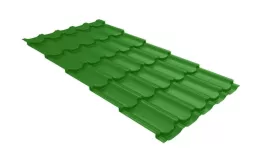 Металлочерепица Grand Line Квинта плюс (Kvinta Plus) 0,45 Полиэстер RAL 6002 лиственно-зеленый. Цена: 596 руб. Артикул: GrandLineM53-6002