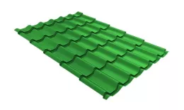 Металлочерепица Grand Line Модерн (Modern) 0,45 Полиэстер RAL 6002 лиственно-зеленый. Цена: 526 руб. Артикул: GrandLineM54-6002