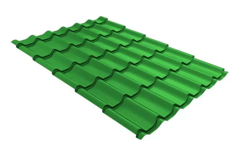 Металлочерепица Grand Line Модерн (Modern) 0,45 Полиэстер RAL 6002 лиственно-зеленый купить в краснодаре