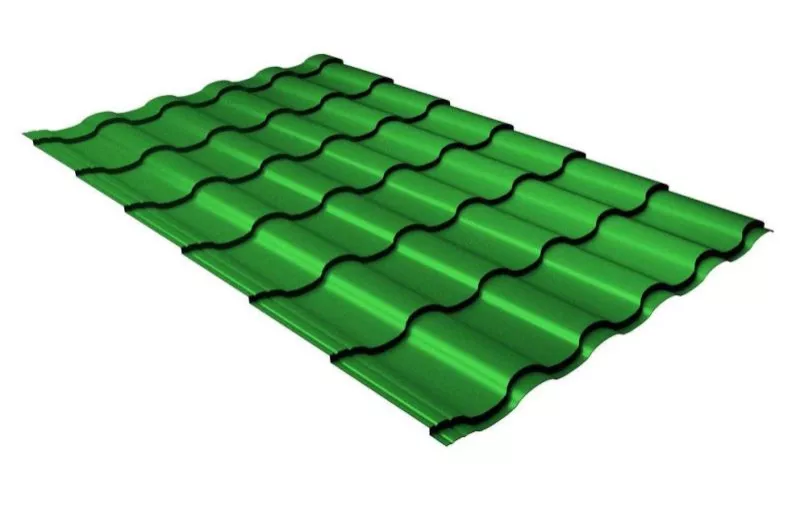 Металлочерепица Grand Line Кредо (Kredo) 0.45 Полиэстер RAL 6002 лиственно-зеленый купить в краснодаре