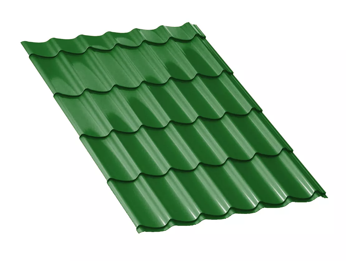Металлочерепица Ламонтерра Полиэстер 0.45 мм RAL 6002 Лиственно-зеленый купить в краснодаре