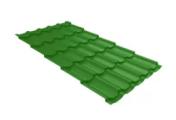 Металлочерепица Grand Line Квинта плюс 3D (Kvinta Plus 3D) 0,45 Полиэстер RAL 6002 лиственно-зеленый – Купить оптом и в розницу