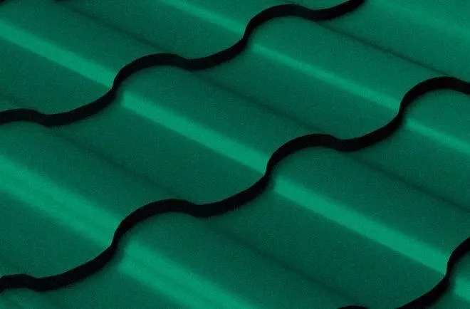 Металлочерепица Grand Line Кредо (Kredo) 0.5 Satin RAL 6005 зеленый мох купить в краснодаре