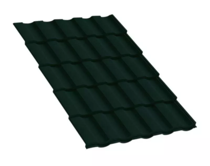 Металлочерепица Монтекристо-S PURMAN 0.5 мм RAL 6005 Зеленый мох купить в краснодаре
