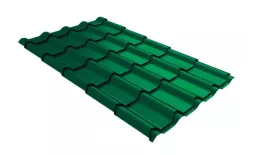 Металлочерепица GL Камея (Kamea) 0,5 Velur RAL 6005 зеленый мох. Артикул: GrandLineM43-6005