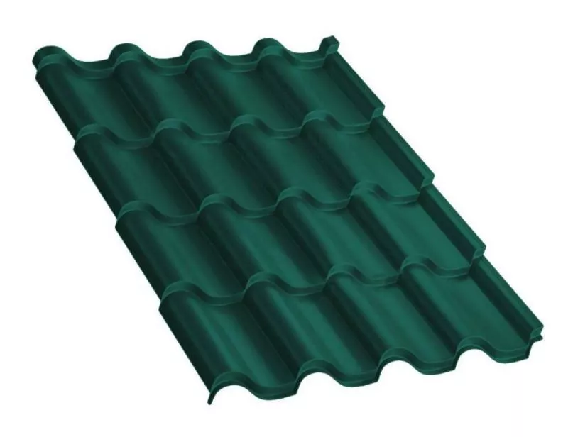 Металлочерепица Монтерроса-XL PURMAN 0.5 мм RAL 6005 Зеленый мох купить в краснодаре