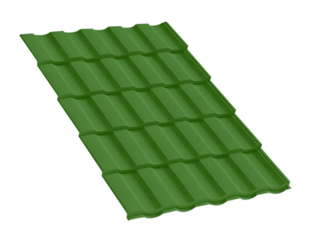 Металлочерепица Монтекристо-S NormanMP 0.5 мм RAL 6018 Жёлто-зелёный купить в краснодаре