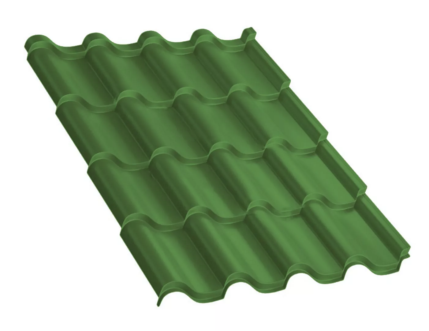Металлочерепица Монтерроса-S NormanMP 0.5 мм RAL 6018 Жёлто-зелёный купить в краснодаре