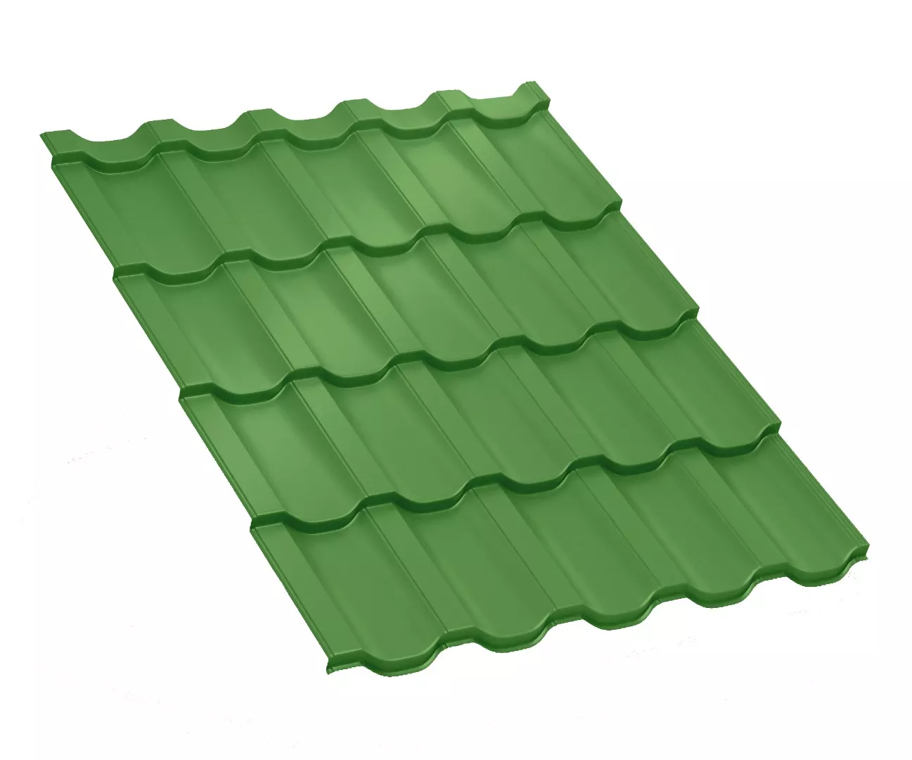 Металлочерепица Трамонтана-S NormanMP 0.5 мм RAL 6018 Жёлто-зелёный купить в краснодаре