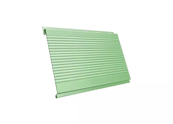 Металлический сайдинг Grand Line Вертикаль Гофр PE 0,45 мм RAL 6019 Бело-зеленый купить в краснодаре