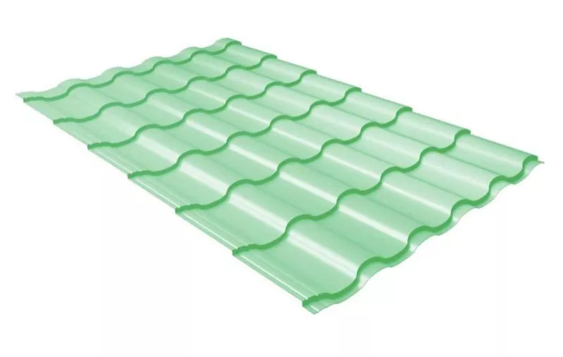 Металлочерепица Grand Line Кредо (Kredo) 0.45 Полиэстер RAL 6019 бело-зеленый купить в краснодаре