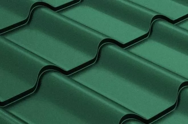 Металлочерепица GL Камея (Kamea) 0,5 GreenCoat Pural Matt RAL 6020 хромовая зелень купить в краснодаре