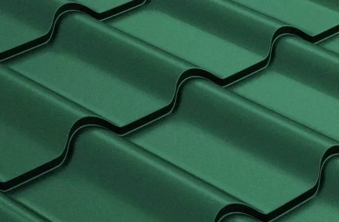 Металлочерепица GL Камея (Kamea) 0,5 GreenCoat Pural Matt RR 11 темно-зеленый купить в краснодаре