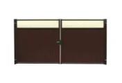 Ворота Estet Plus 2,4х3,6 RAL 8017/1014 Шоколад GL – Купить оптом и в розницу