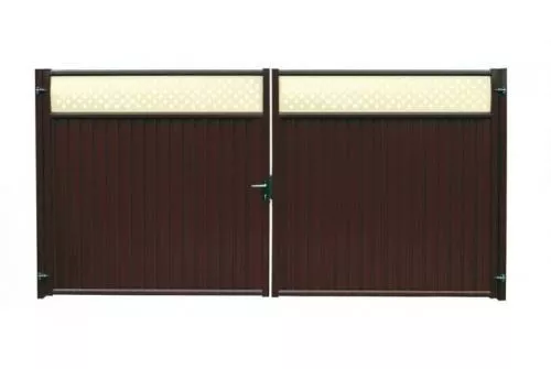 Ворота Estet Plus 2,4х3,6 RAL 8017/1014 Шоколад GL купить в краснодаре