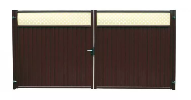 Ворота Estet Plus 2,4х3,6 RAL 8017/1014 Шоколад GL купить в краснодаре
