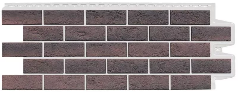 Фасадные панели GRAND LINE Коллекция Состаренный Кирпич Design Plus Кофе с белым швом купить в краснодаре