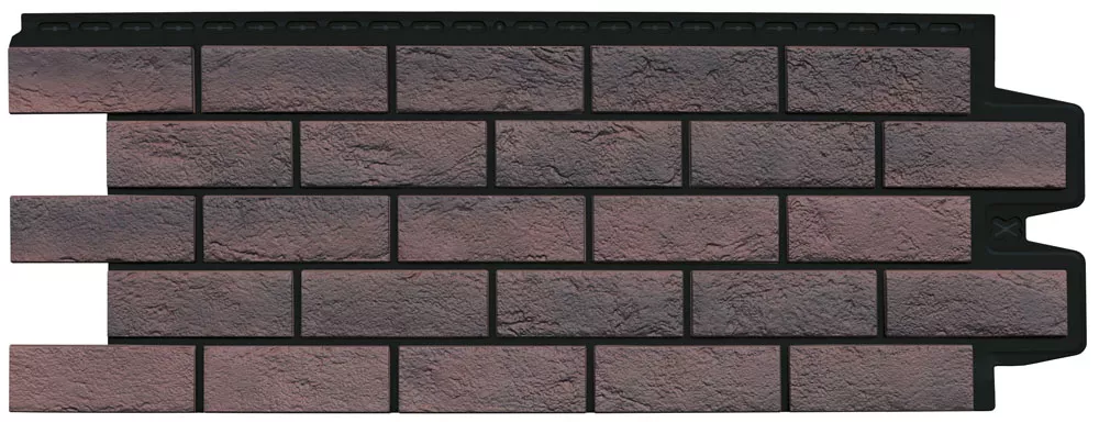 Фасадные панели GRAND LINE Коллекция Состаренный Кирпич Design Plus Кофе с черным швом купить в краснодаре