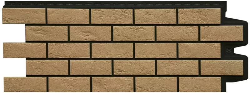 Фасадные панели GRAND LINE Коллекция Состаренный Кирпич Design Plus Солома с черным швом купить в краснодаре