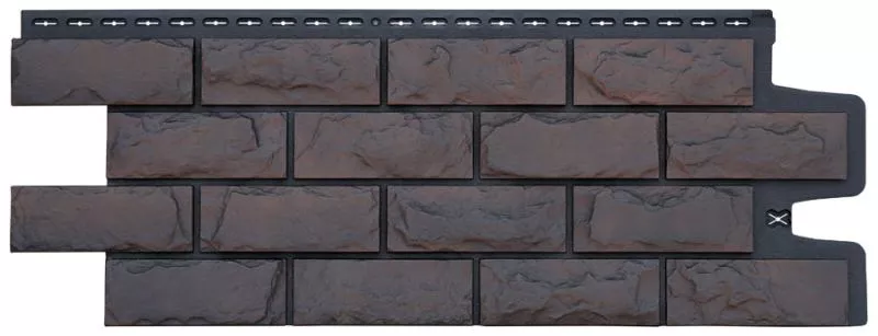 Фасадные панели Grand Line Колотый камень Design Plus Трюфель с черным швом купить в краснодаре
