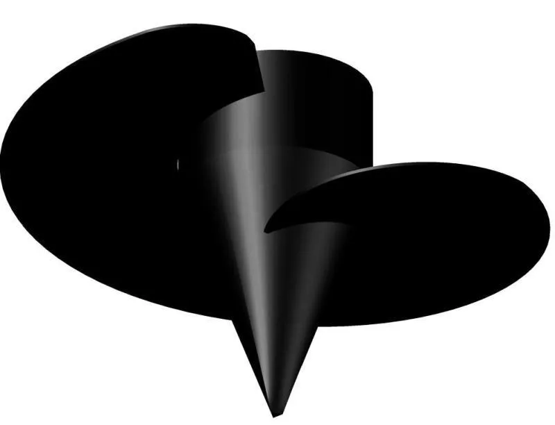 Наконечник винтовой для сваи d 76 цвет черный купить в краснодаре