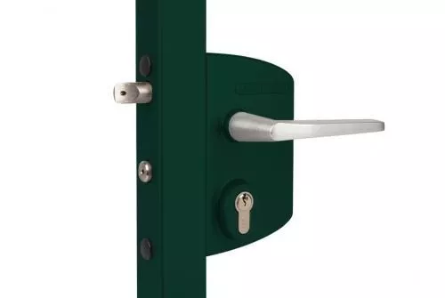 Замок LAKQ 6060 U2L корпус металлический, с ручками из алюминия, зеленый RAL 6005 GL купить в краснодаре