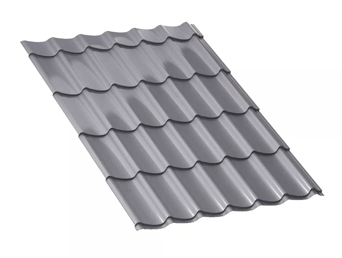 Металлочерепица Ламонтерра-XL Полиэстер 0.4 мм RAL 7004 купить в краснодаре