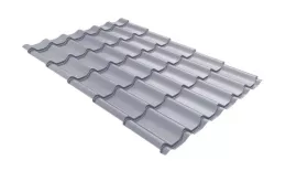 Металлочерепица Grand Line Классик (Classic) Полиэстер 0.4 RAL 7004 сигнальный серый. Артикул: GrandLineM11-47004