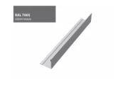 Планка завершающая 50х50 жалюзи Milan 0,45 PE с пленкой RAL 7005 мышино-серый GL – Купить оптом и в розницу